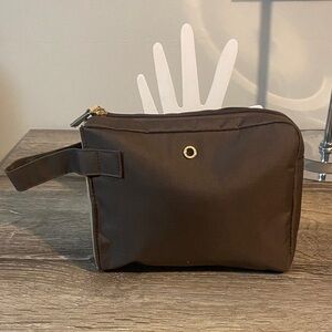 Bulgari Parfums GUC Brown Toiletry Bag with Gold Accent GWP 8x6.5x1.5